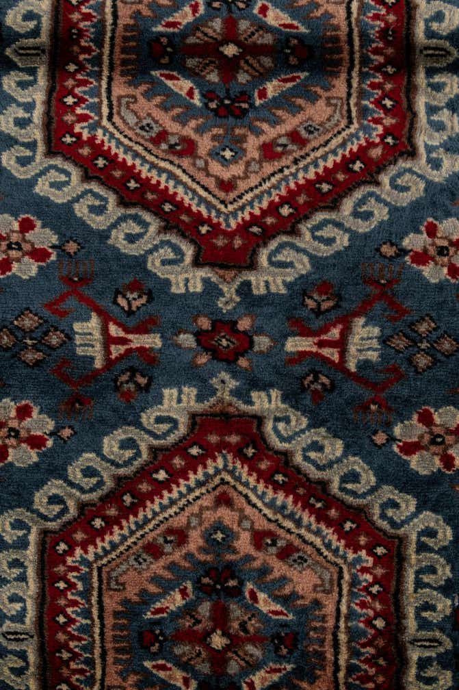 4' x 6' 3 Hand Knotted Bokhara Oriental Wool Rug