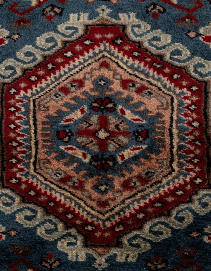 Detail image of 4' x 6' 3  Hand Knotted Bokhara Oriental Wool Rug