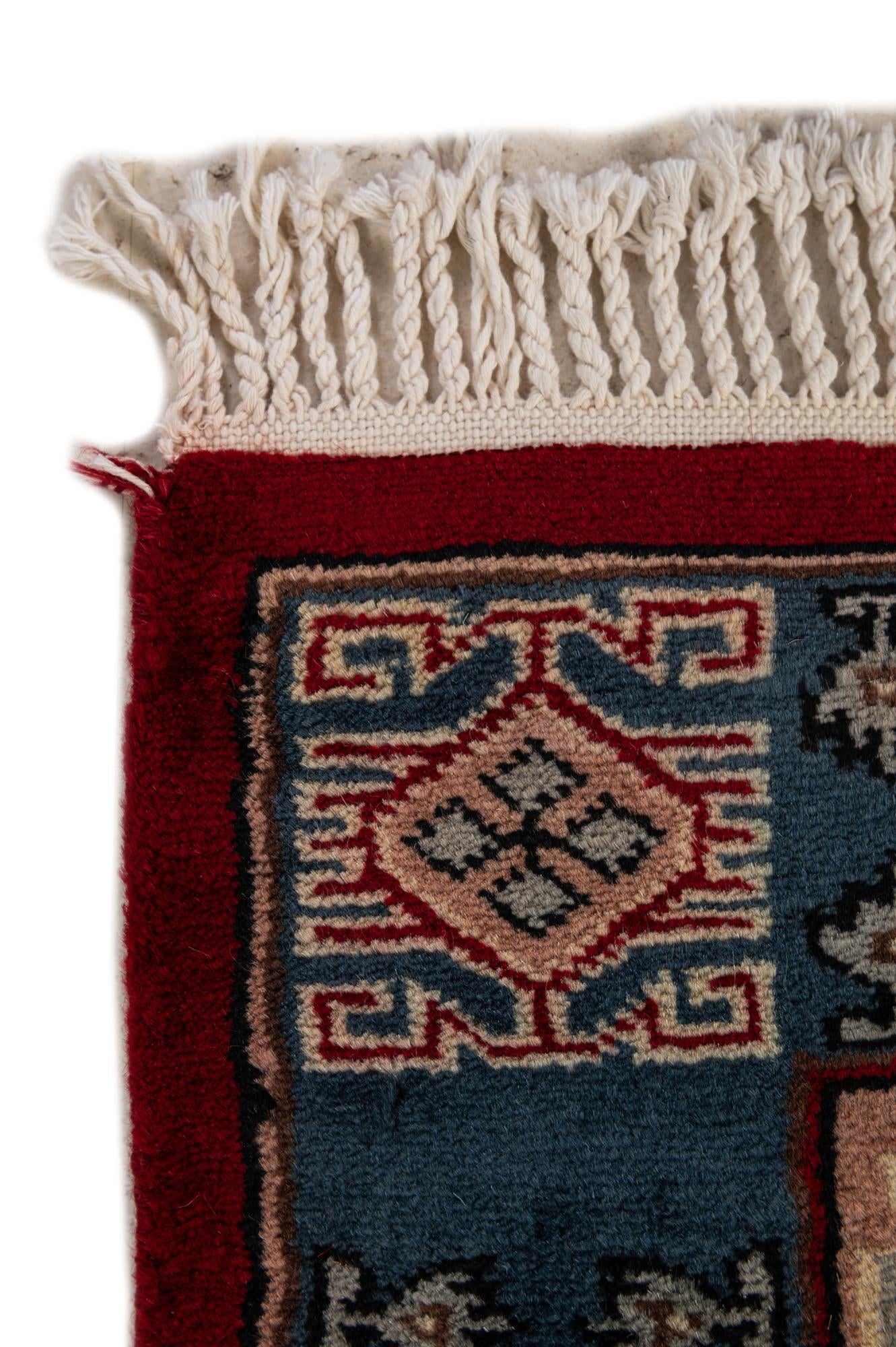 4' x 6' 3 Hand Knotted Bokhara Oriental Wool Rug