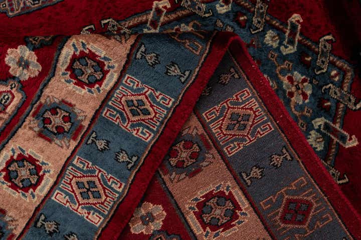 4' x 6' 3 Hand Knotted Bokhara Oriental Wool Rug