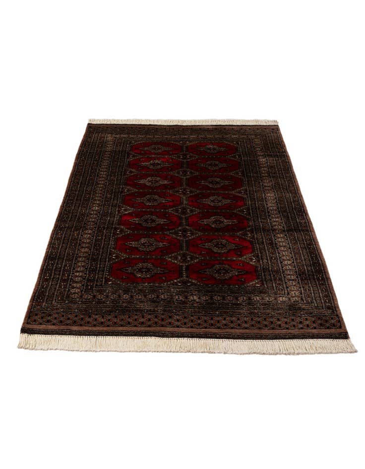 Detail image of 4' x 6'  Hand Knotted Bokhara Oriental Wool Rug