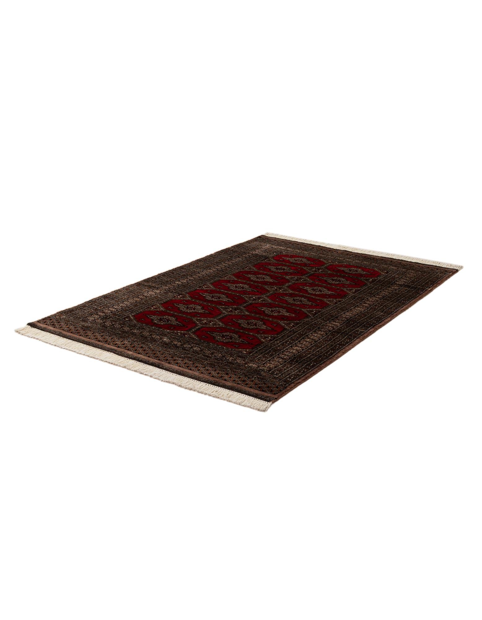 4' x 6' Hand Knotted Bokhara Oriental Wool Rug