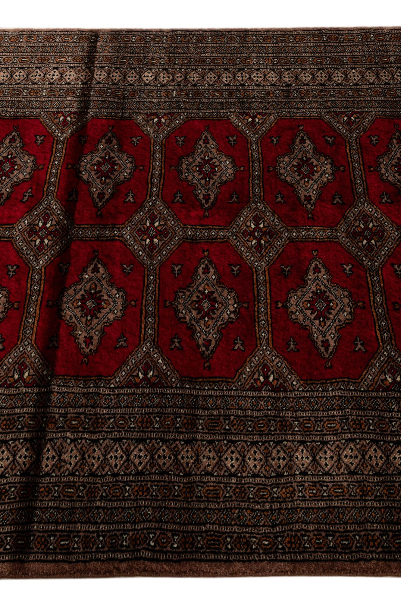 4' x 6' Hand Knotted Bokhara Oriental Wool Rug