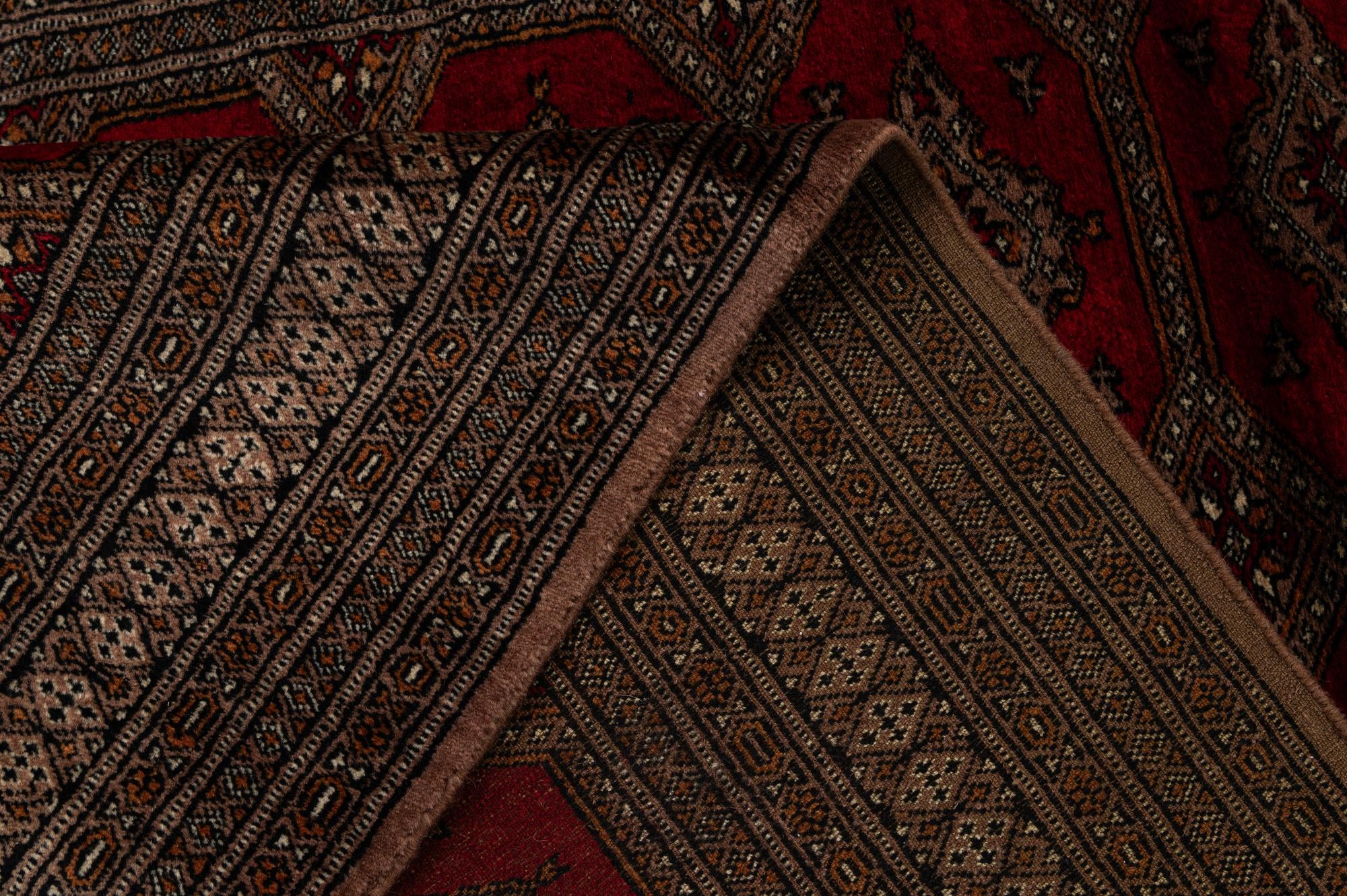 4' x 6' Hand Knotted Bokhara Oriental Wool Rug