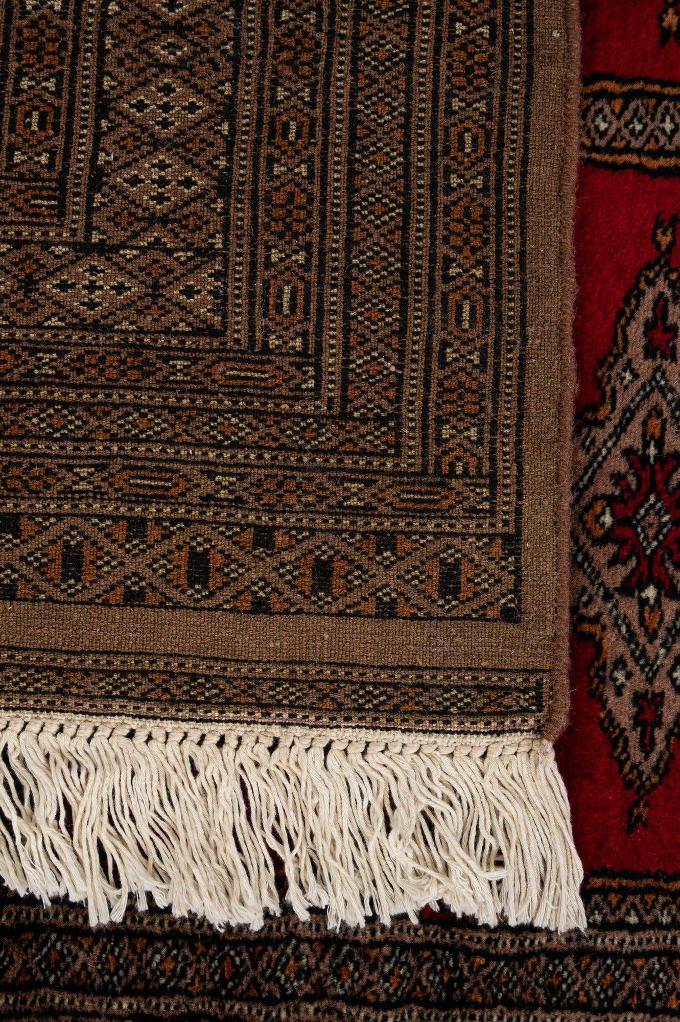 4' x 6' Hand Knotted Bokhara Oriental Wool Rug