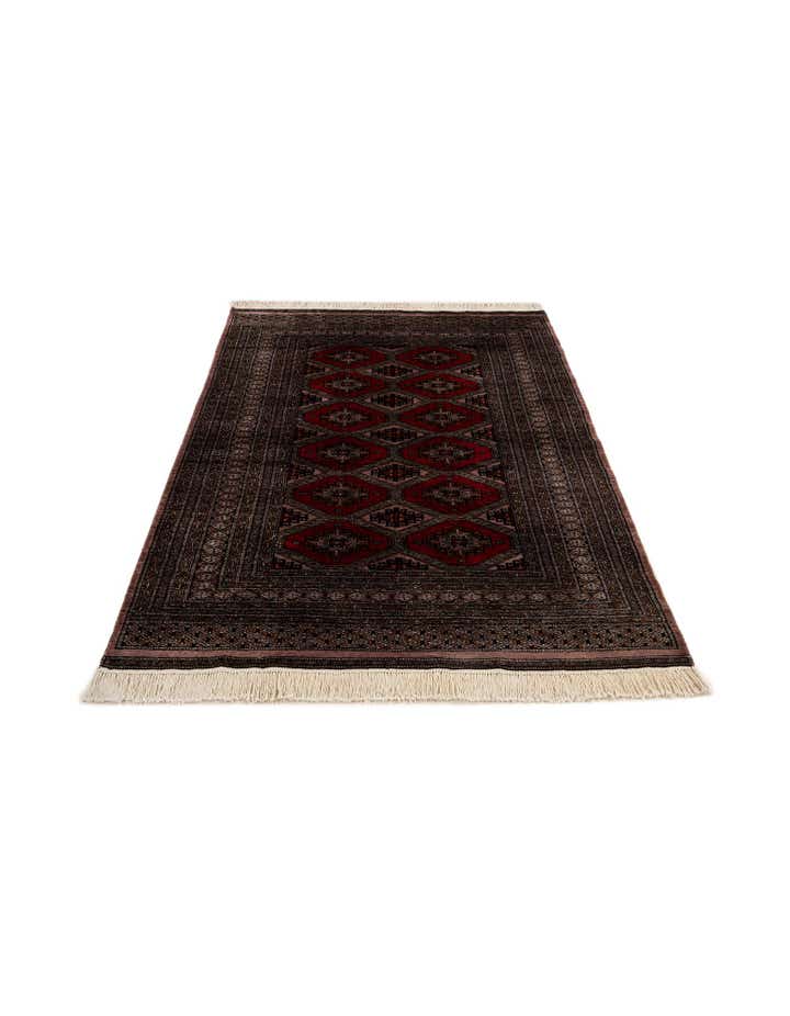 4' 3 x 6' 3 Hand Knotted Bokhara Oriental Wool Rug