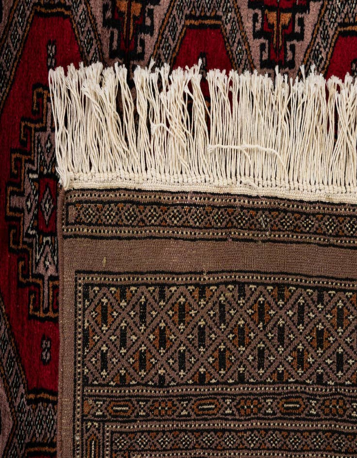 Detail image of 4' 3 x 6' 3  Hand Knotted Bokhara Oriental Wool Rug