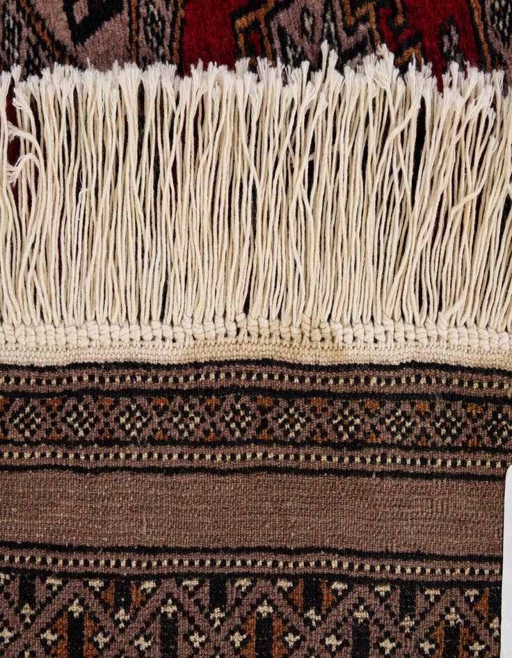 Detail image of 4' 3 x 6' 3  Hand Knotted Bokhara Oriental Wool Rug