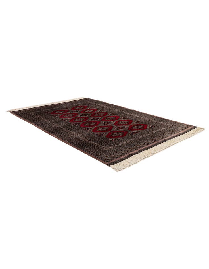 Detail image of 4' 3 x 6' 3  Hand Knotted Bokhara Oriental Wool Rug