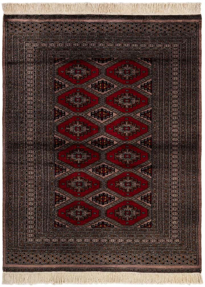 4' 3 x 6' 3 Hand Knotted Bokhara Oriental Wool Rug