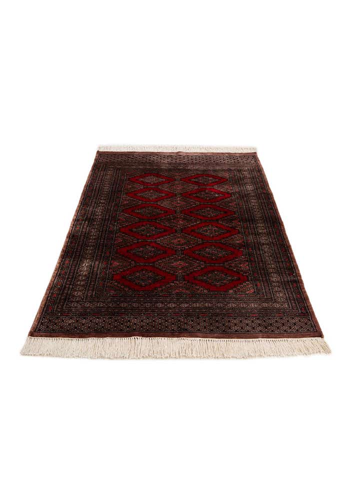 4' 1 x 5' 8 Hand Knotted Bokhara Oriental Wool Rug