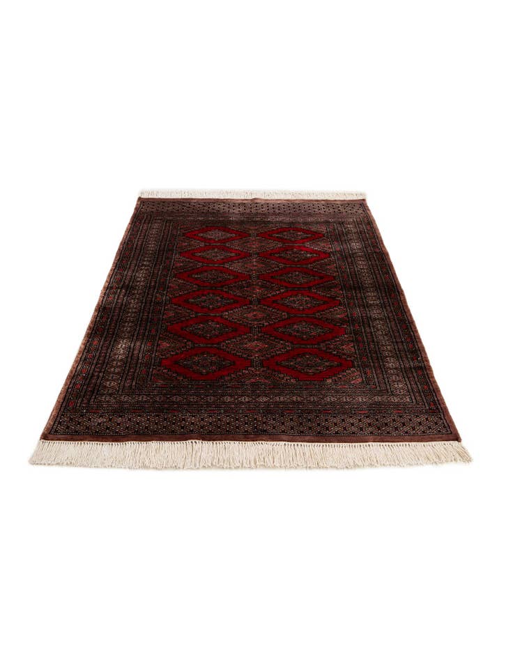 Detail image of 4' 1 x 5' 8 Hand Knotted Bokhara Oriental Wool Rug