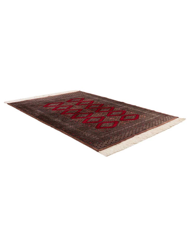 Detail image of 4' 1 x 5' 8 Hand Knotted Bokhara Oriental Wool Rug