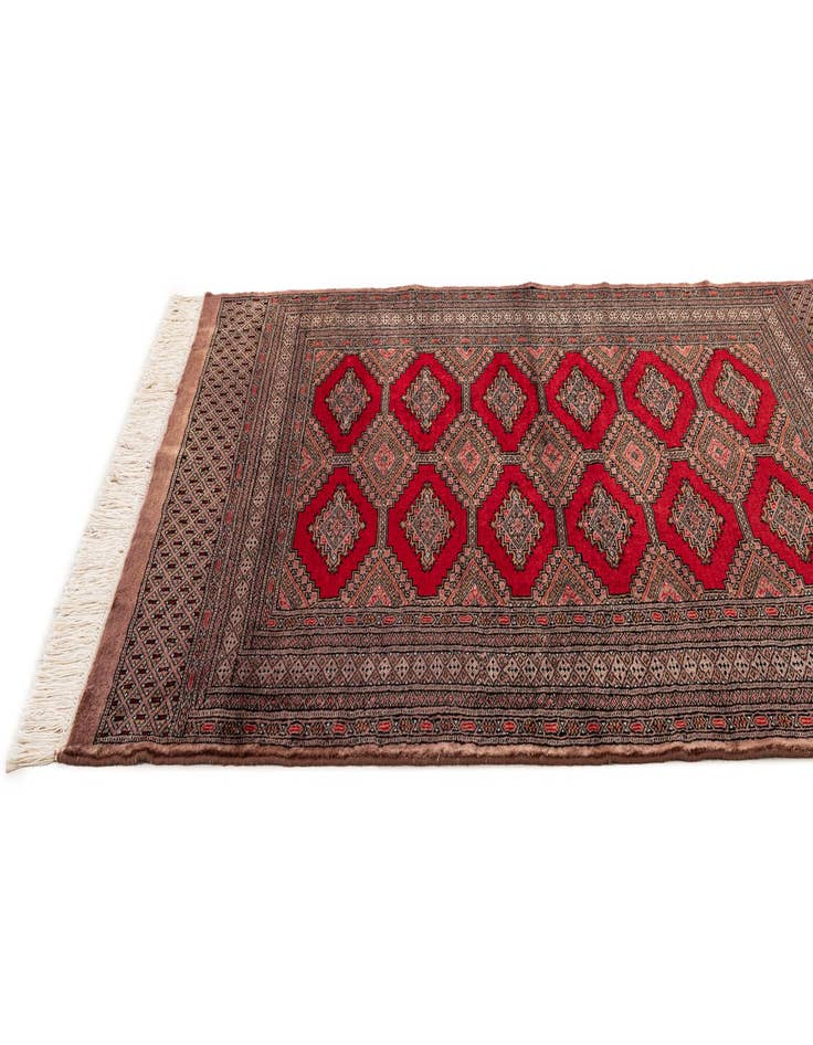 Detail image of 4' 1 x 5' 8 Hand Knotted Bokhara Oriental Wool Rug