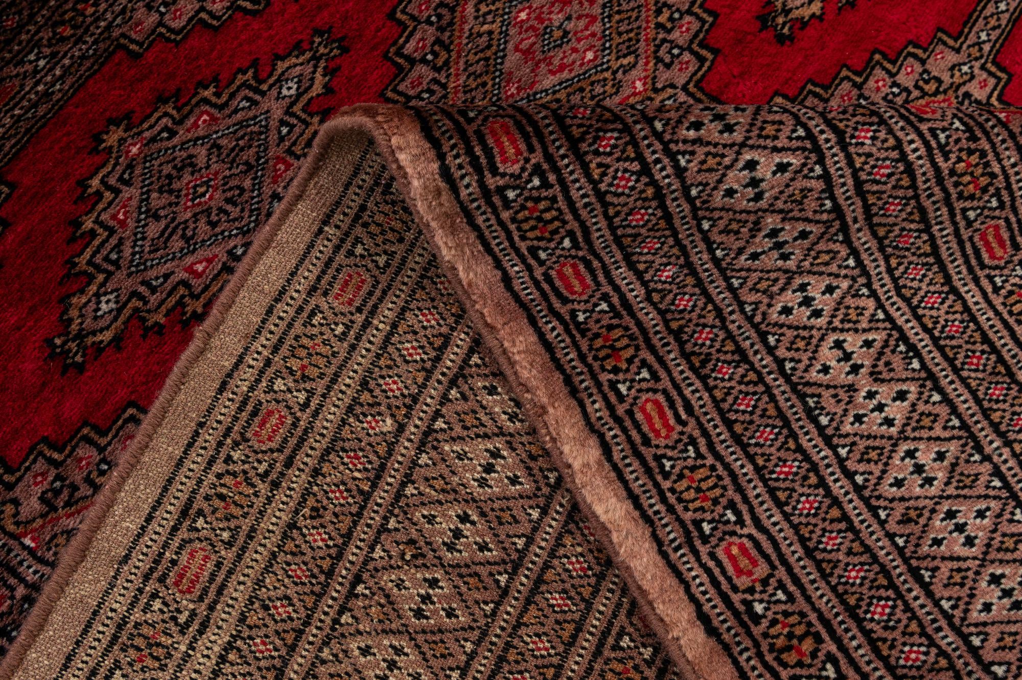 4' 1 x 5' 8 Hand Knotted Bokhara Oriental Wool Rug