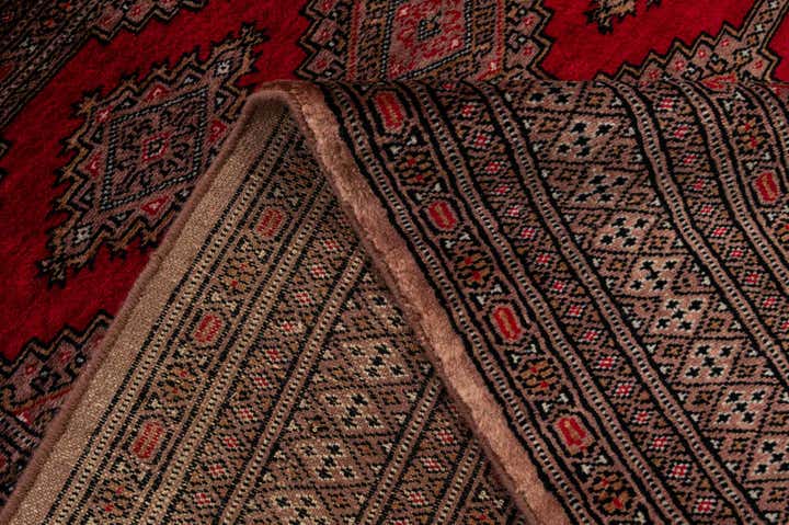 4' 1 x 5' 8 Hand Knotted Bokhara Oriental Wool Rug