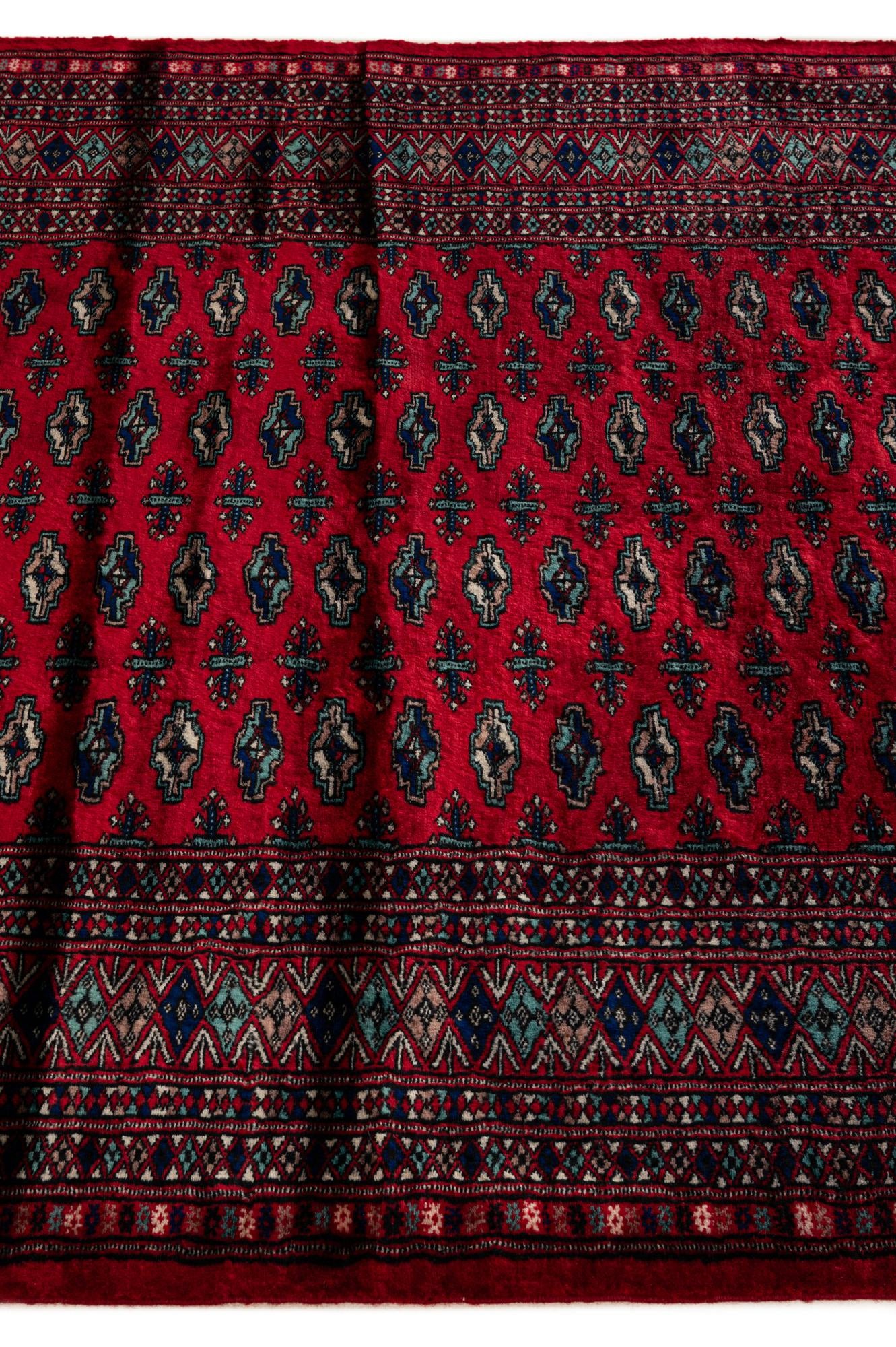 4' 3 x 6' 2 Hand Knotted Bokhara Oriental Wool Rug