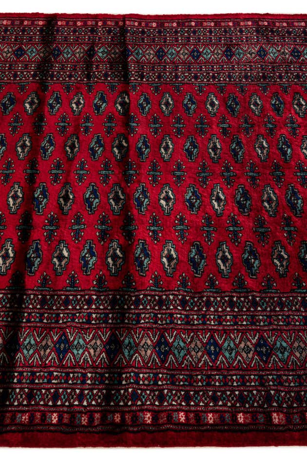 Detail image of 4' 3 x 6' 2 Hand Knotted Bokhara Oriental Wool Rug