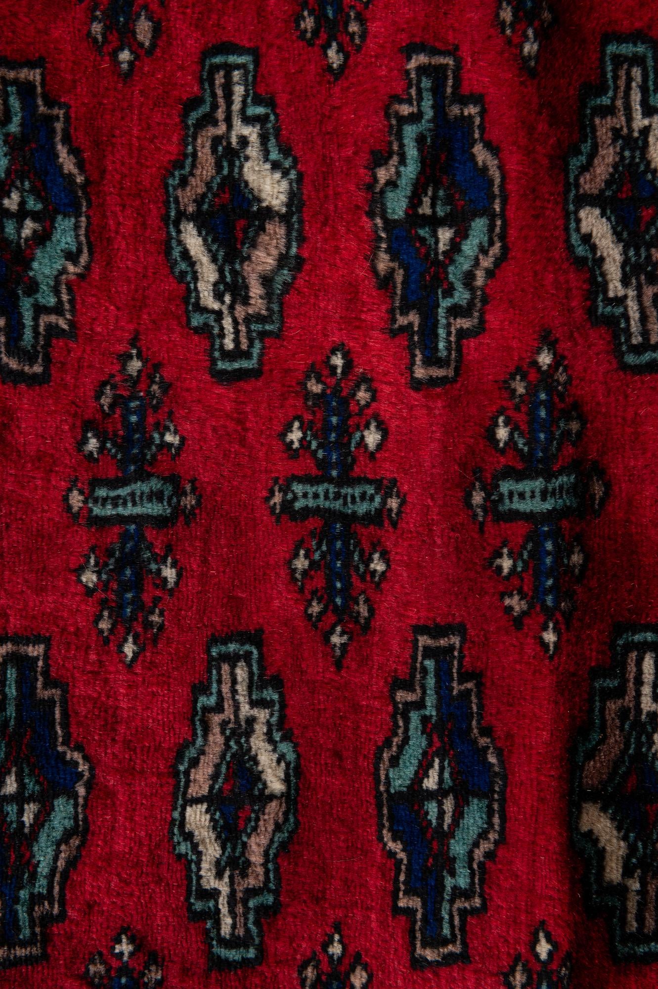 4' 3 x 6' 2 Hand Knotted Bokhara Oriental Wool Rug