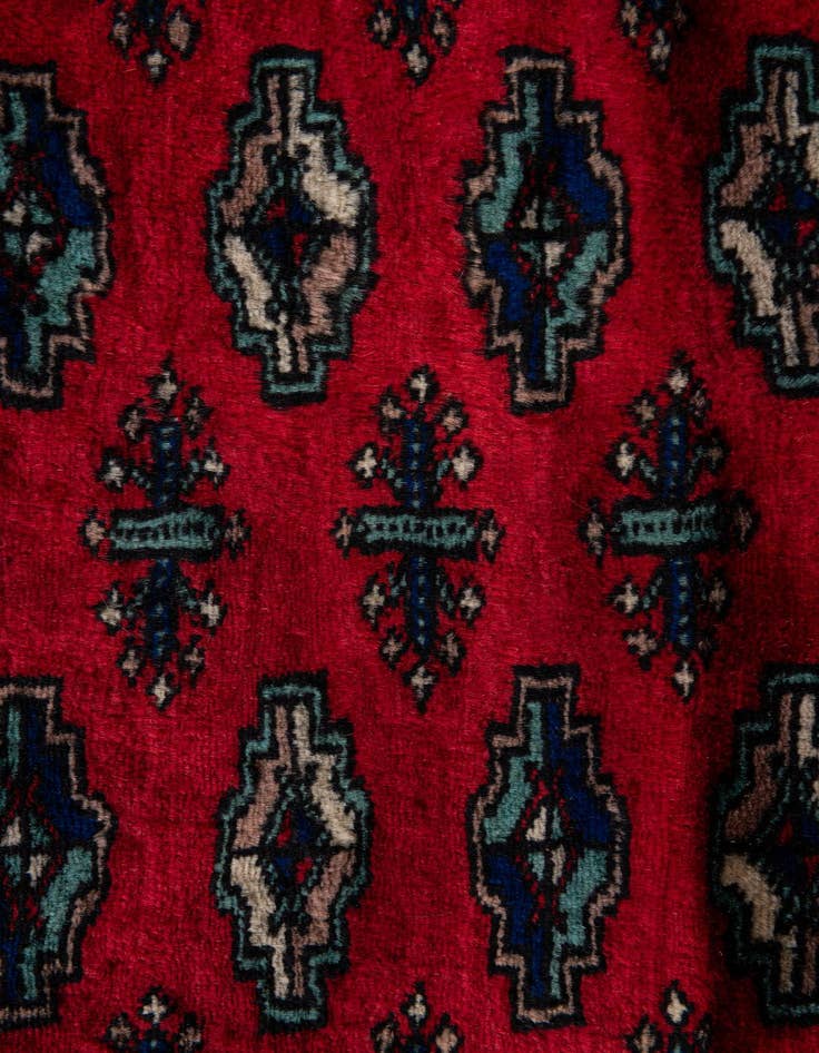 Detail image of 4' 3 x 6' 2  Hand Knotted Bokhara Oriental Wool Rug