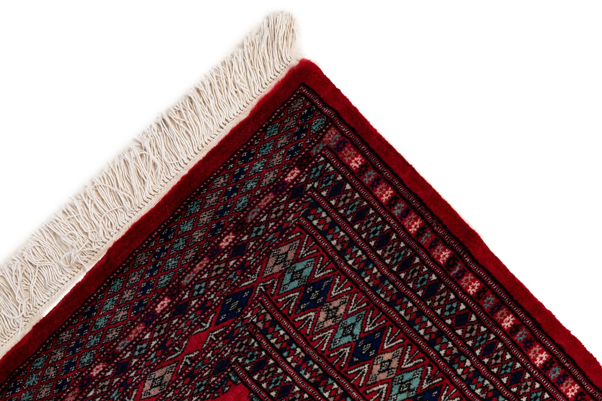 4' 3 x 6' 2 Hand Knotted Bokhara Oriental Wool Rug