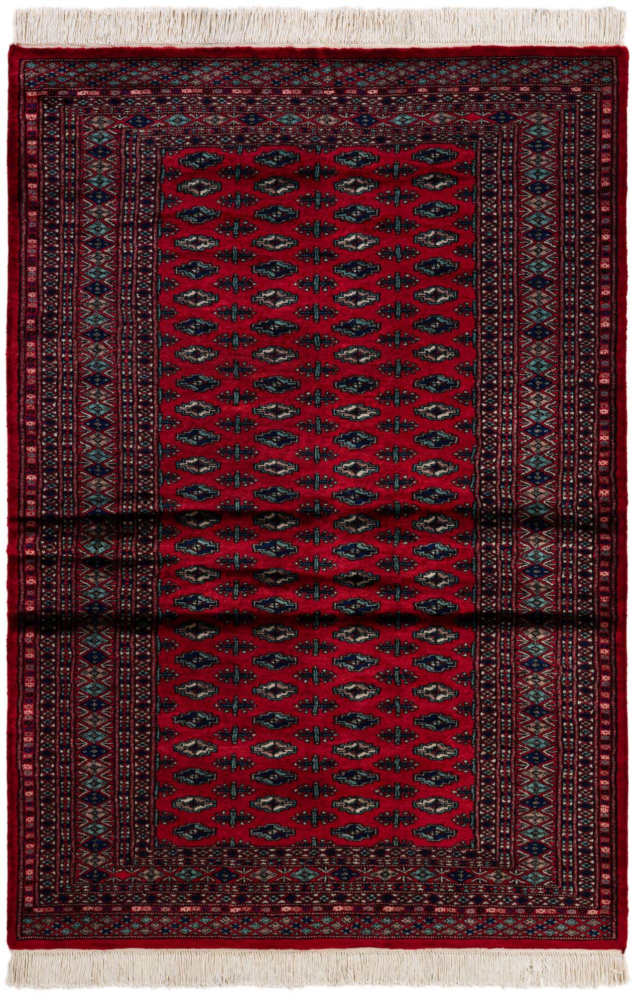 4' 3 x 6' 2 Hand Knotted Bokhara Oriental Wool Rug