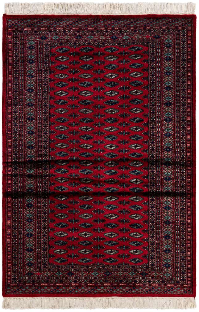 4' 3 x 6' 2 Hand Knotted Bokhara Oriental Wool Rug