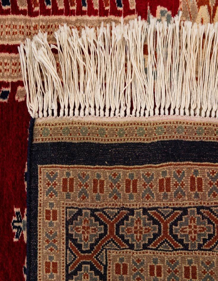 Detail image of 2' 8 x 4'  Hand Knotted Bokhara Oriental Wool Rug