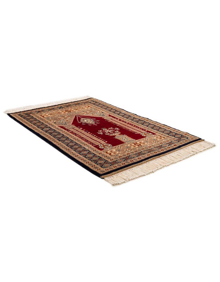 Detail image of 2' 8 x 4' Hand Knotted Bokhara Oriental Wool Rug