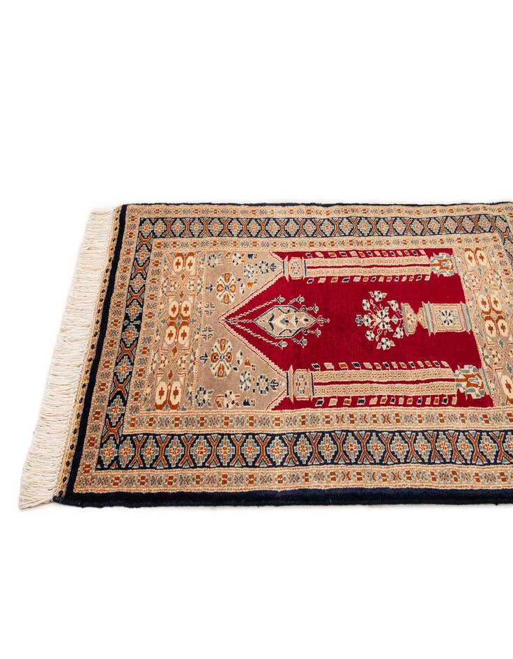 Detail image of 2' 8 x 4' Hand Knotted Bokhara Oriental Wool Rug