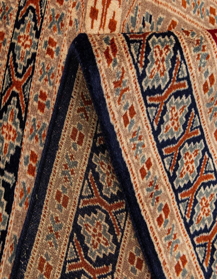 Detail image of 2' 8 x 4'  Hand Knotted Bokhara Oriental Wool Rug