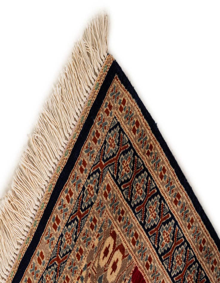 Detail image of 2' 8 x 4'  Hand Knotted Bokhara Oriental Wool Rug