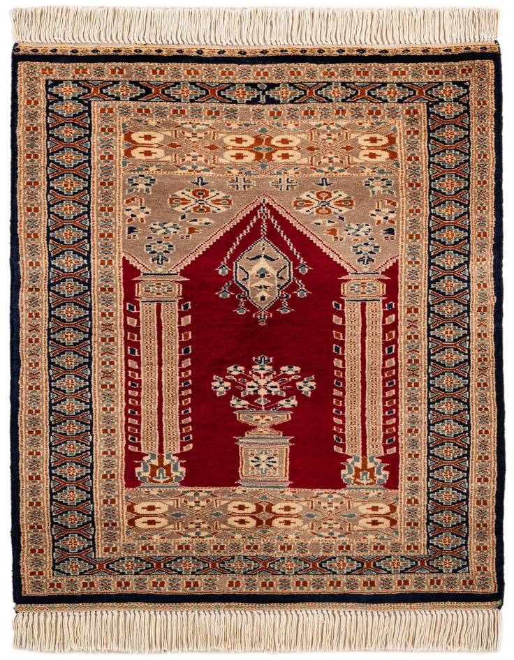 Detail image of 2' 8 x 4' Hand Knotted Bokhara Oriental Wool Rug