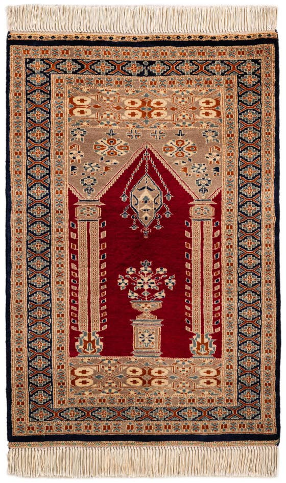 Detail image of 2' 8 x 4' Hand Knotted Bokhara Oriental Wool Rug