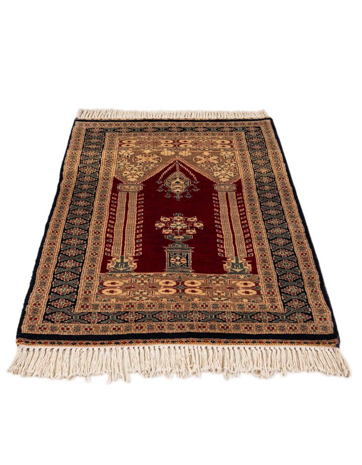 Detail image of 2' 8 x 4' 3  Hand Knotted Bokhara Oriental Wool Rug