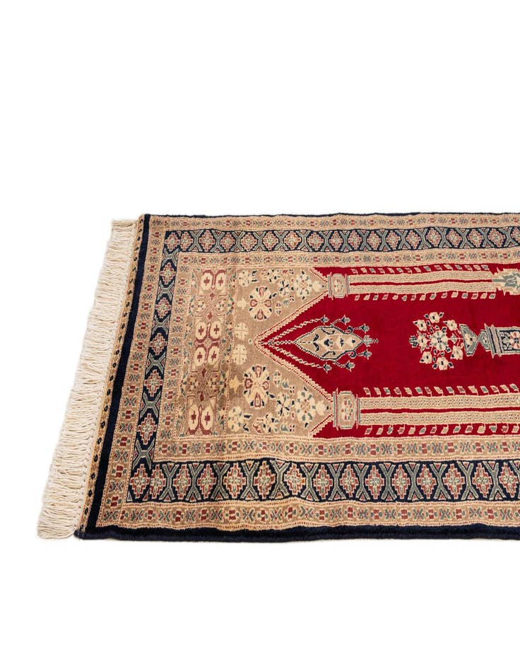 Detail image of 2' 8 x 4' 3  Hand Knotted Bokhara Oriental Wool Rug