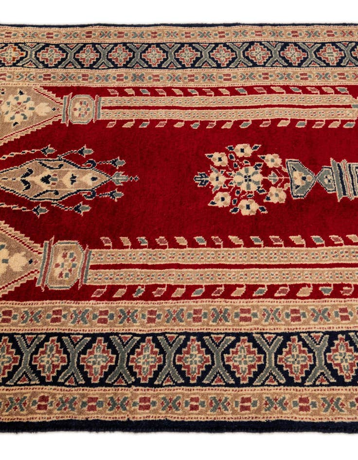 Detail image of 2' 8 x 4' 3  Hand Knotted Bokhara Oriental Wool Rug