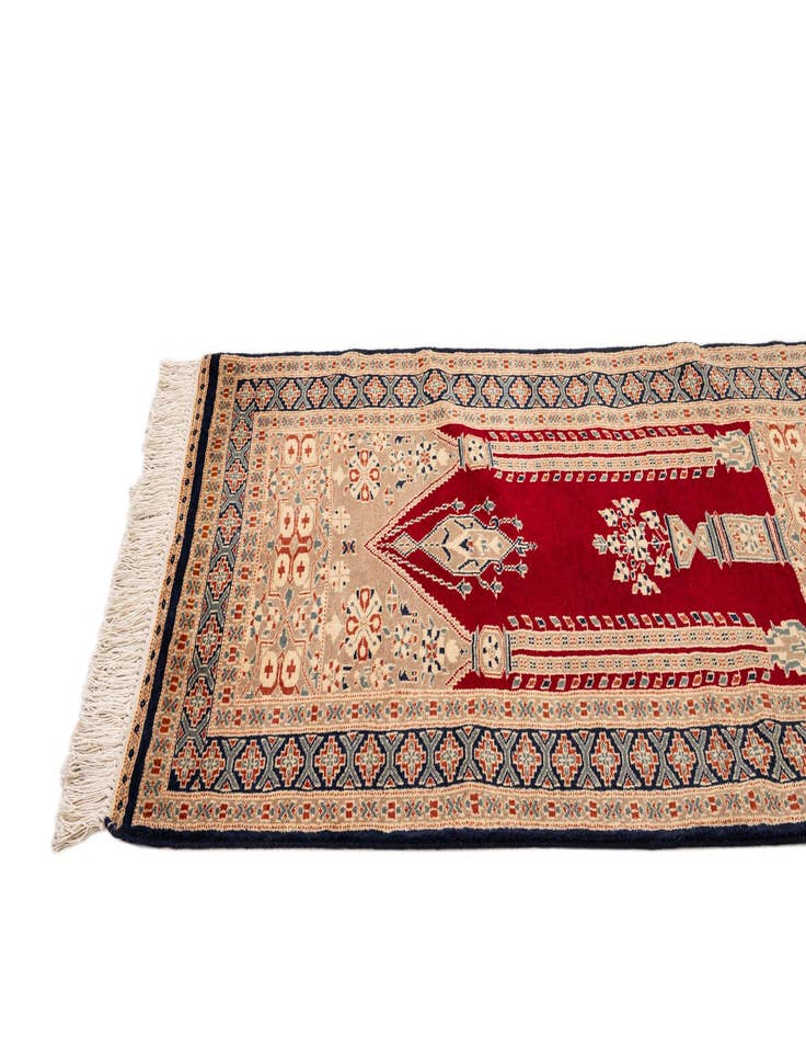 Detail image of 2' 8 x 4' 6  Hand Knotted Bokhara Oriental Wool Rug