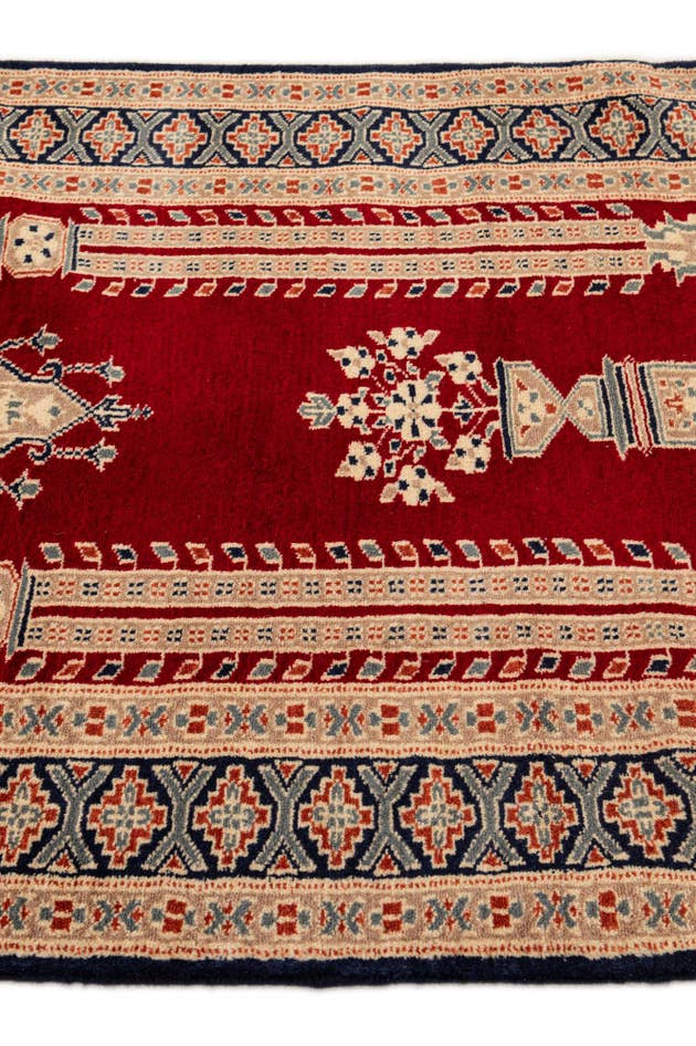 Detail image of 2' 8 x 4' 6 Hand Knotted Bokhara Oriental Wool Rug