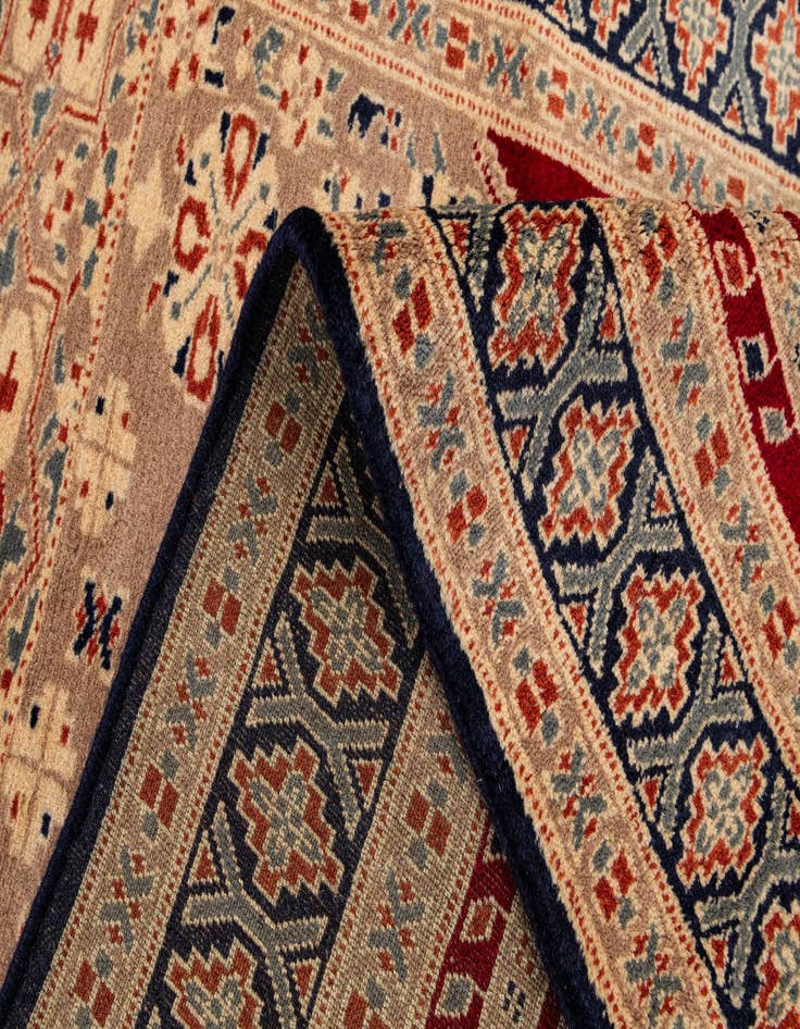 Detail image of 2' 8 x 4' 6  Hand Knotted Bokhara Oriental Wool Rug