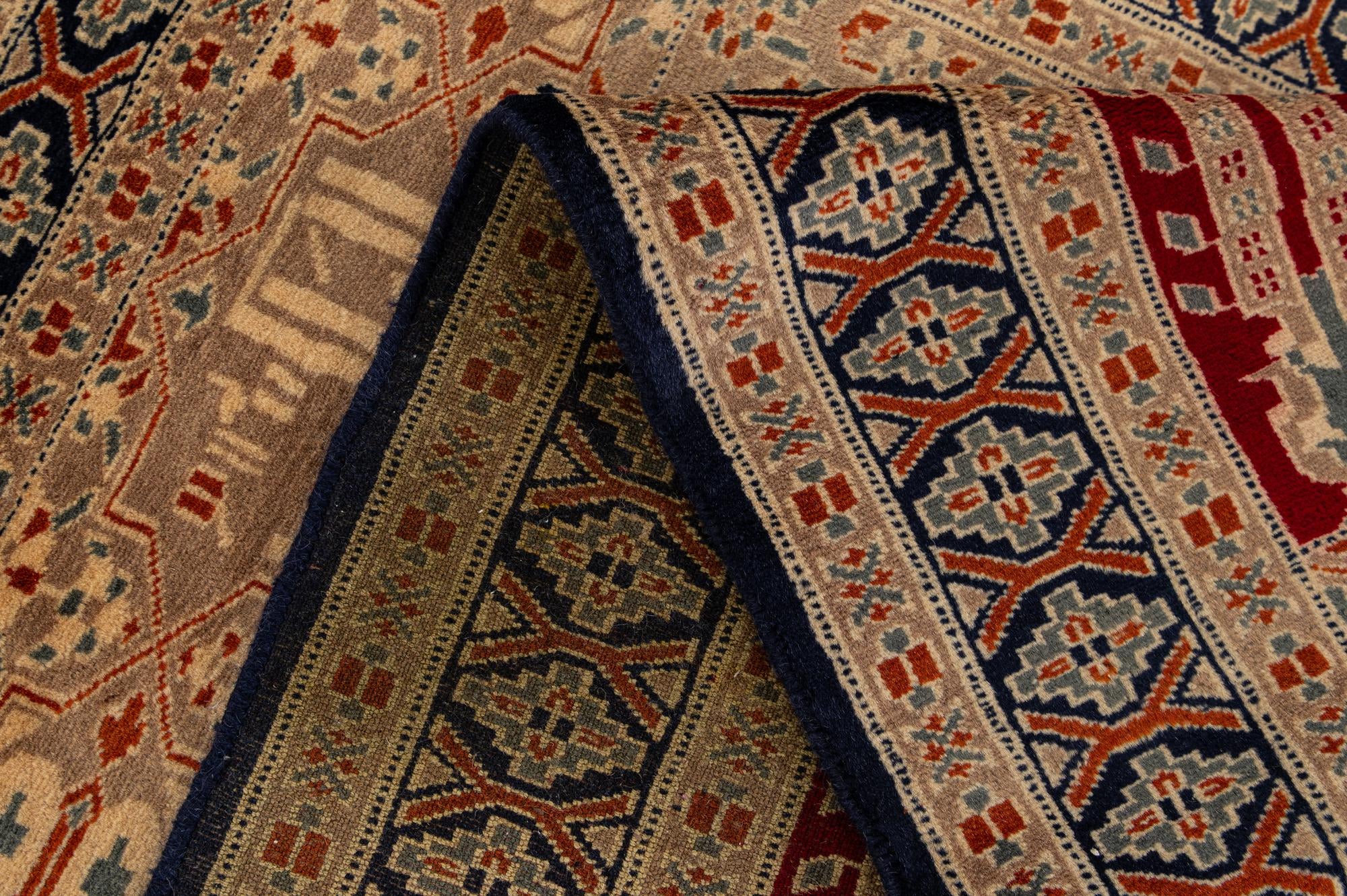 2' 7 x 4' 4 Hand Knotted Bokhara Oriental Wool Rug