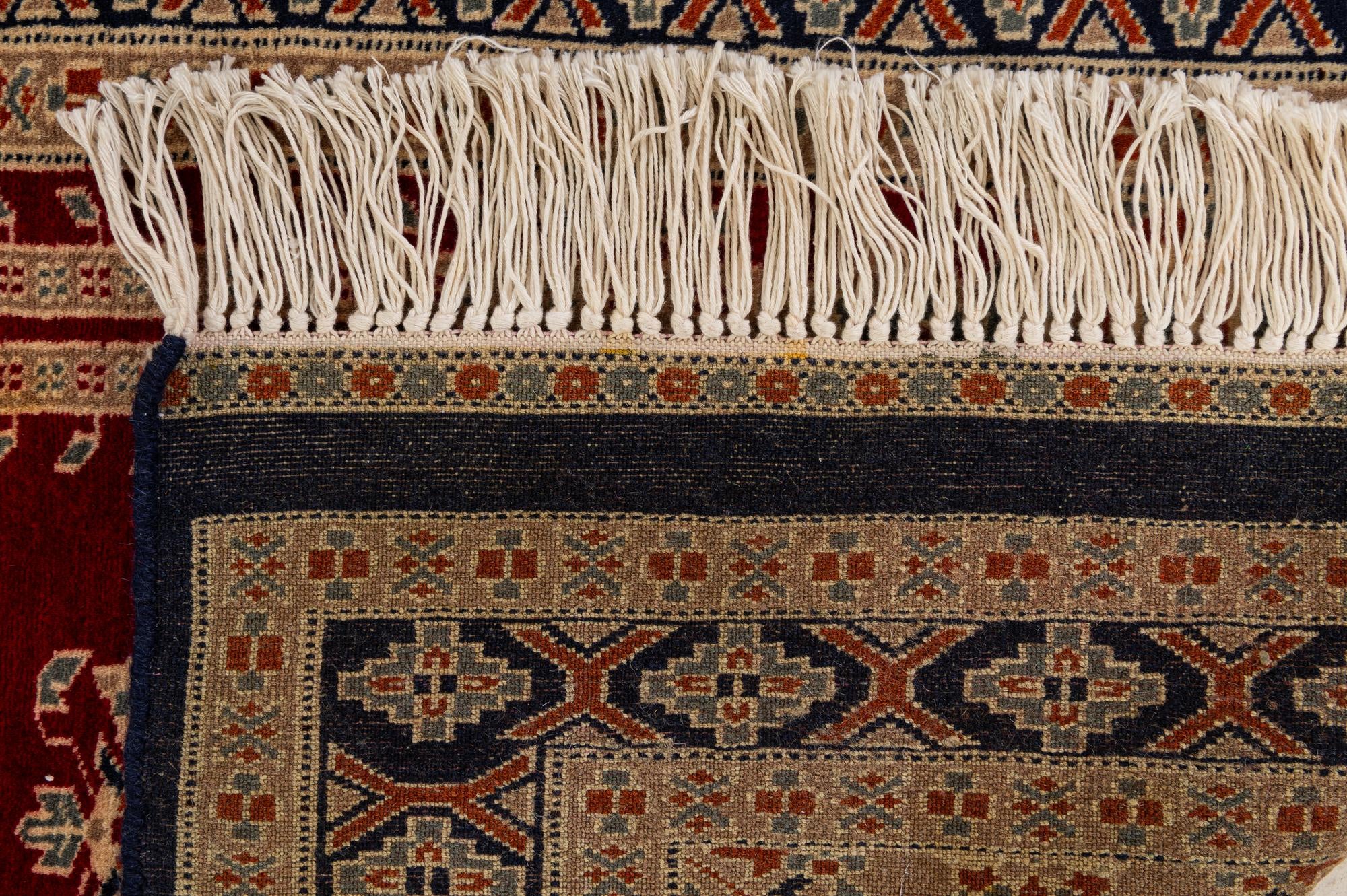 2' 7 x 4' 4 Hand Knotted Bokhara Oriental Wool Rug
