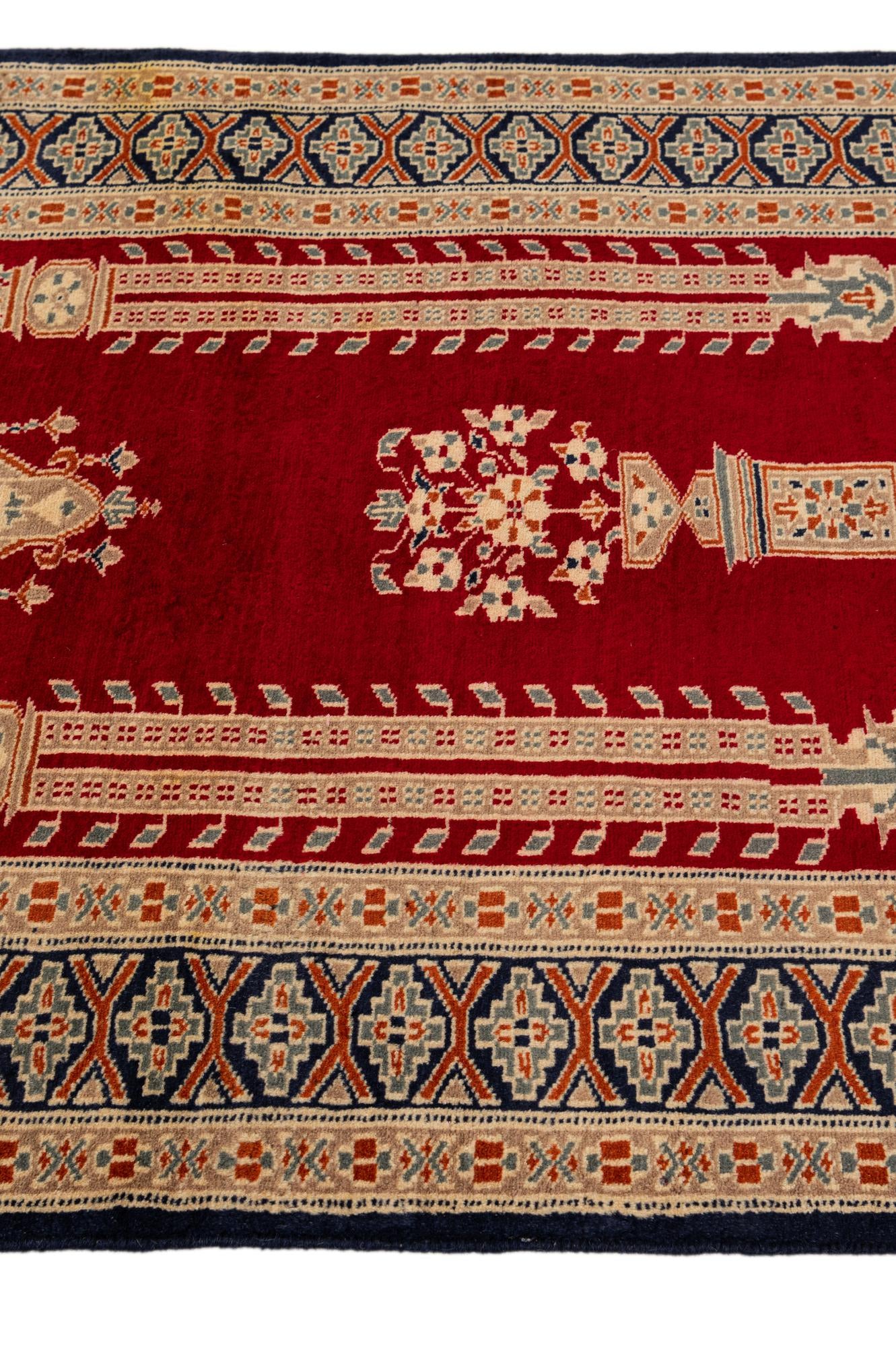 2' 7 x 4' 4 Hand Knotted Bokhara Oriental Wool Rug