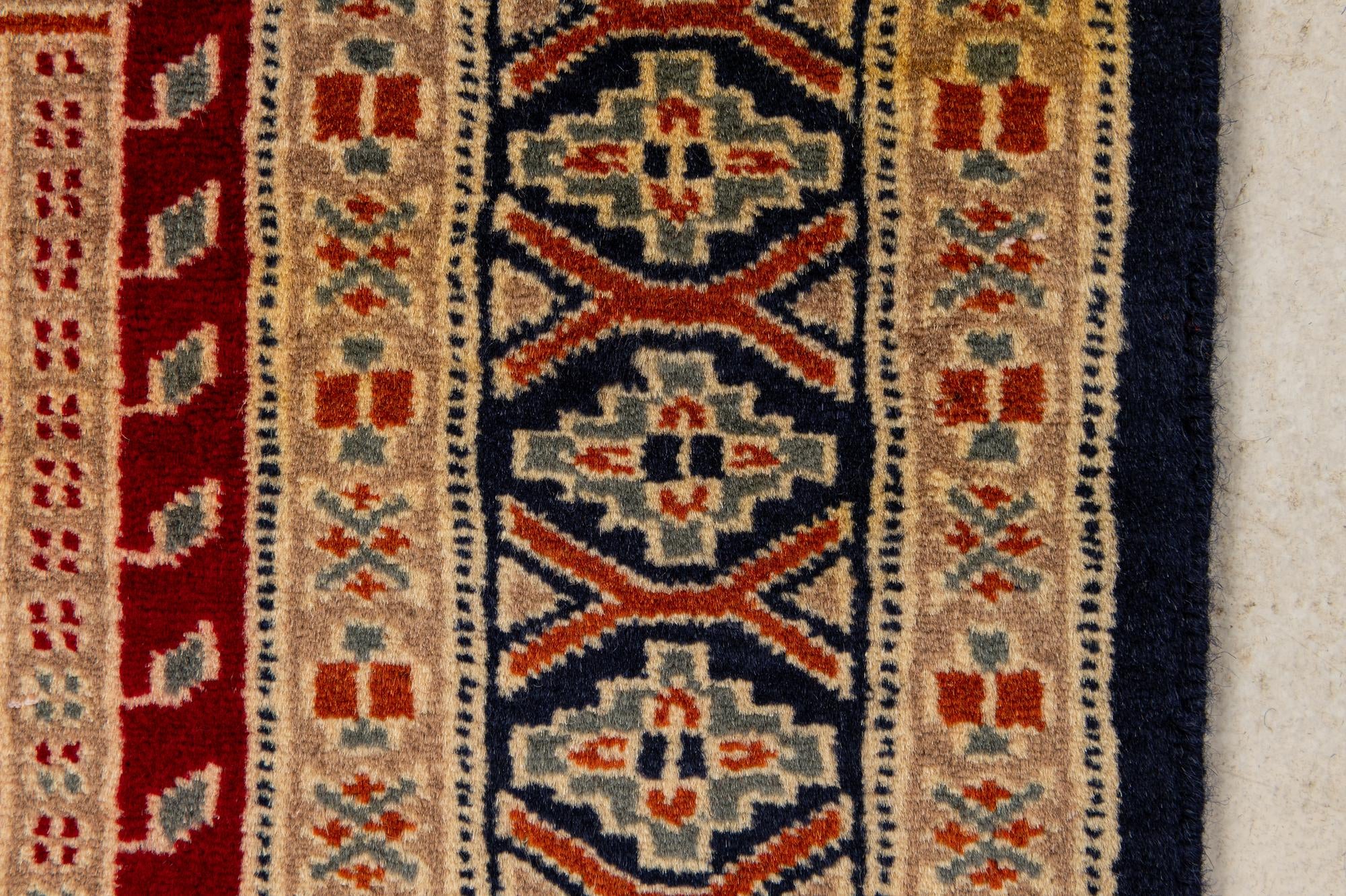 2' 7 x 4' 4 Hand Knotted Bokhara Oriental Wool Rug