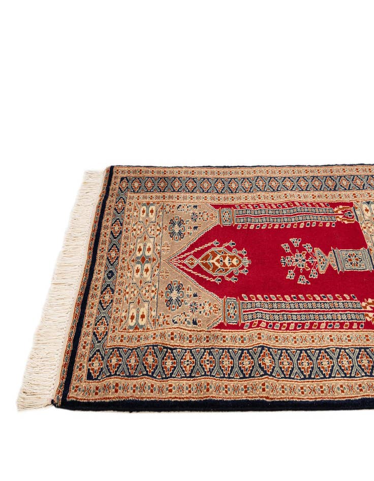 Detail image of 2' 9 x 4' 1  Hand Knotted Bokhara Oriental Wool Rug