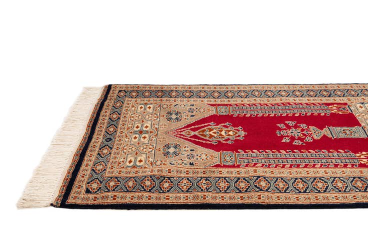 Detail image of 2' 9 x 4' 1 Hand Knotted Bokhara Oriental Wool Rug