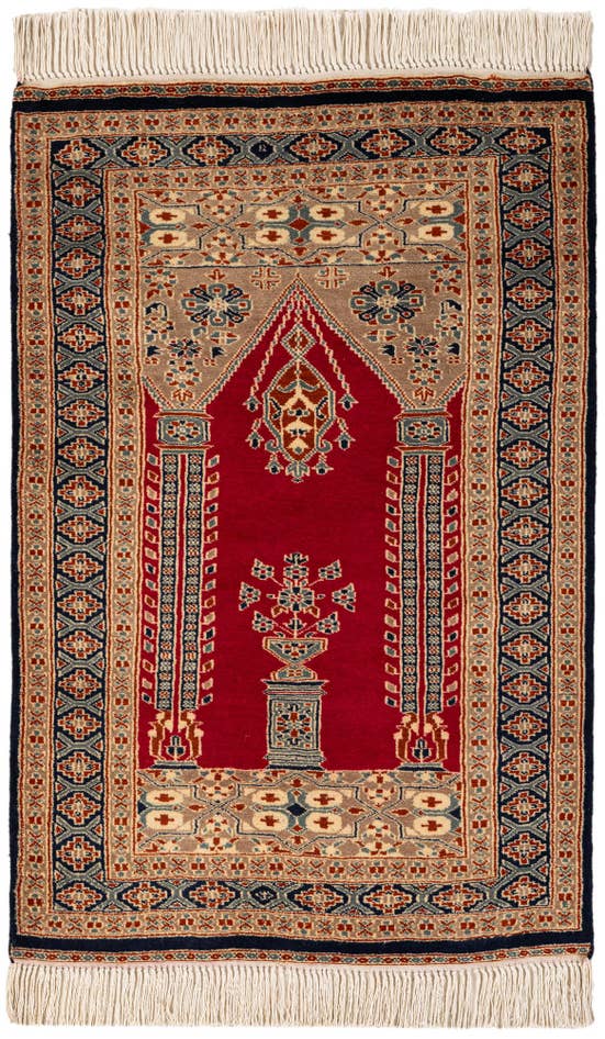 Detail image of 2' 9 x 4' 1 Hand Knotted Bokhara Oriental Wool Rug
