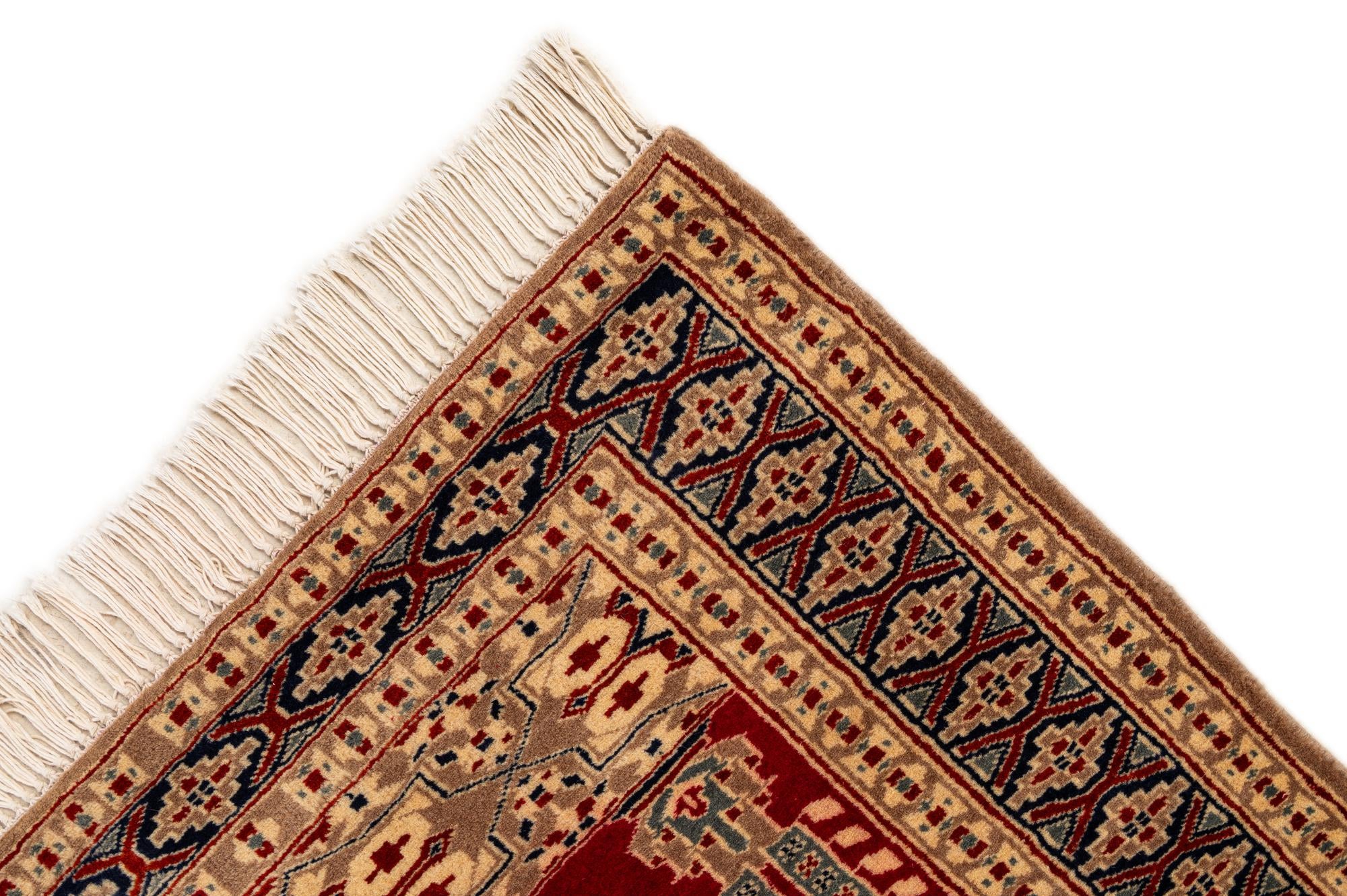 2' 8 x 3' 11 Hand Knotted Bokhara Oriental Wool Rug