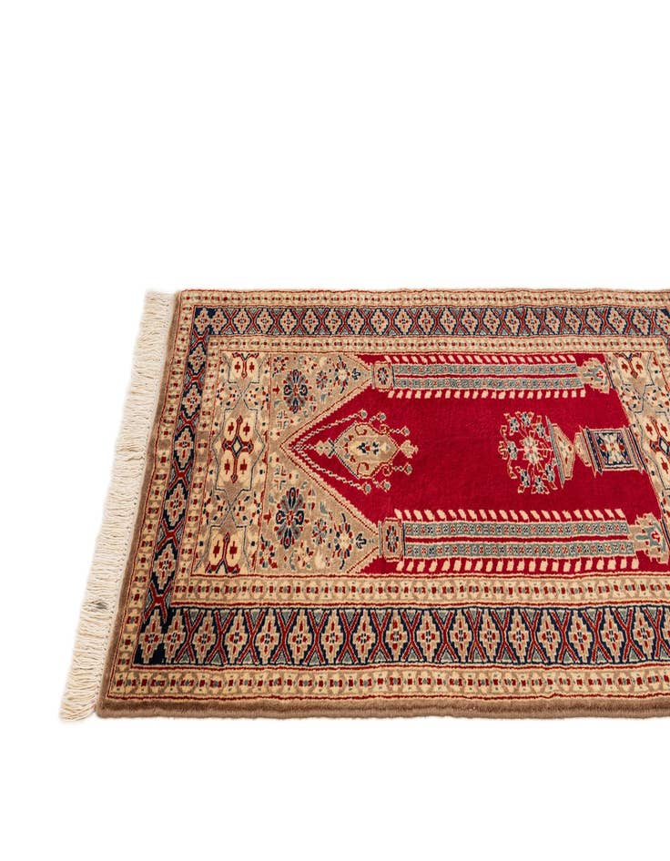 Detail image of 2' 8 x 3' 11  Hand Knotted Bokhara Oriental Wool Rug