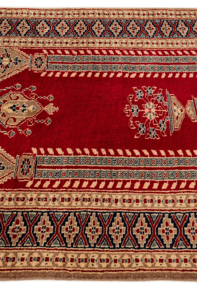 Detail image of 2' 8 x 3' 11 Hand Knotted Bokhara Oriental Wool Rug